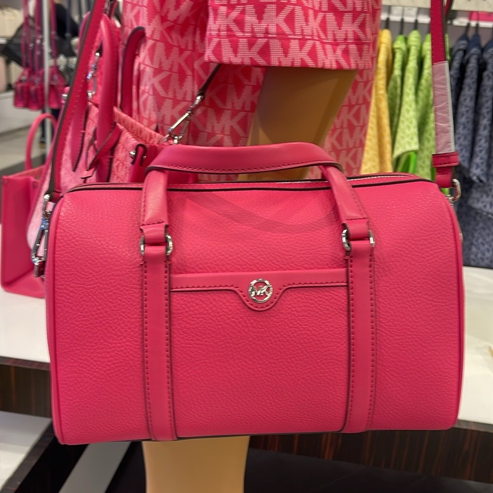 MICHAEL KORS JST TRAVEL MEDIUM DUFFLE SATCHEL SHOULDER CROSSBODY BAG MK SRAGONFR - Picture 12 of 16